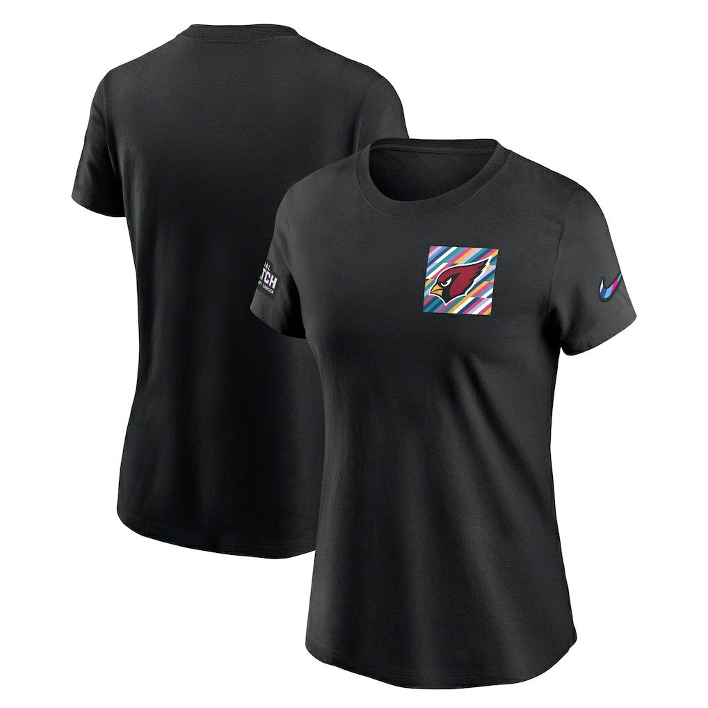 Arizona Cardinals Women's Crucial Catch Sideline Tri-Blend T-Shirt Black