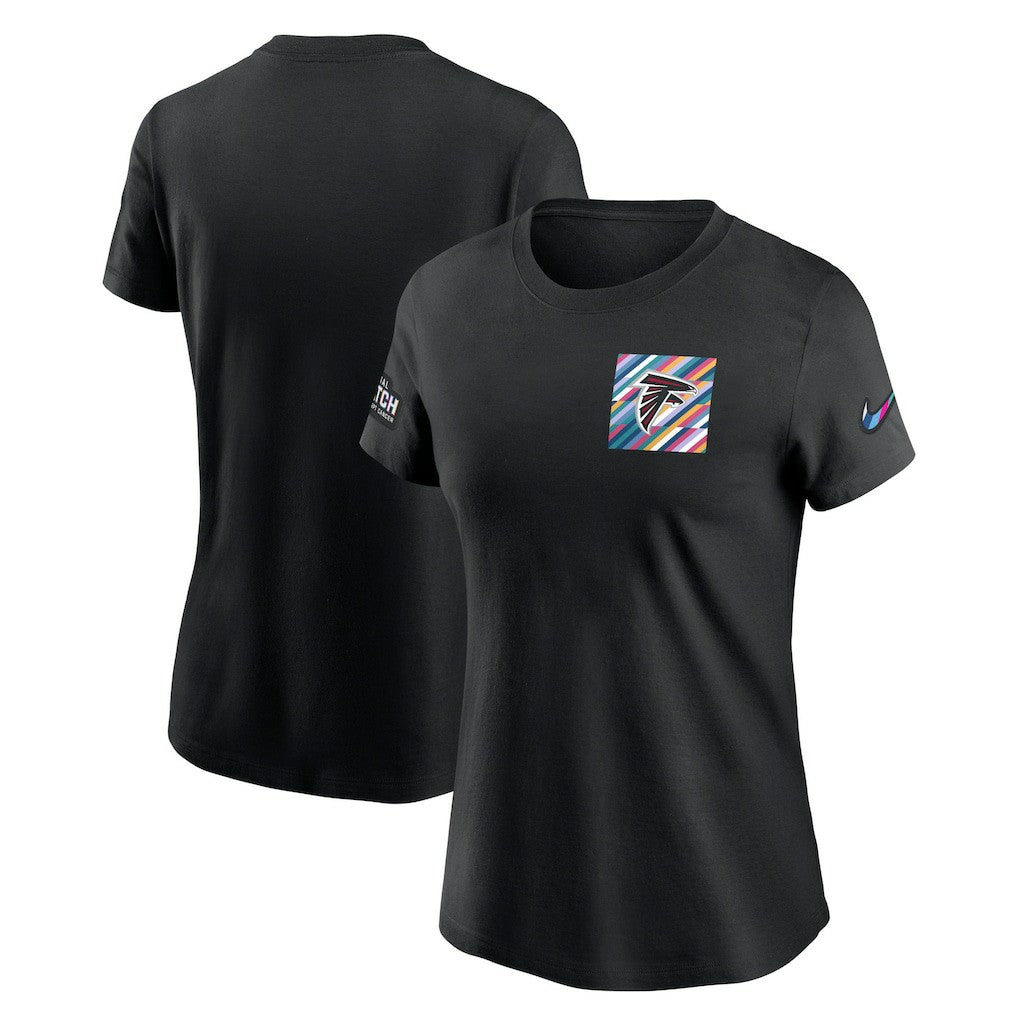 Atlanta Falcons Women's Crucial Catch Sideline Tri-Blend T-Shirt Black