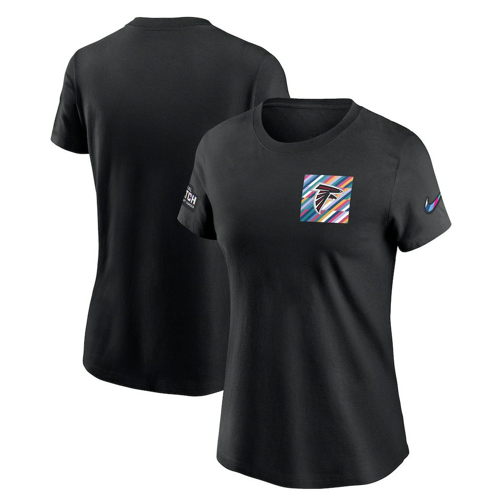 Atlanta Falcons Women's Crucial Catch Sideline Tri-Blend T-Shirt Black