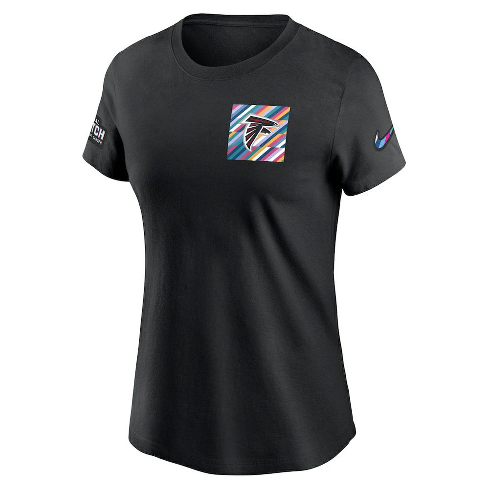 Atlanta Falcons Women's Crucial Catch Sideline Tri-Blend T-Shirt Black