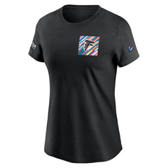 Atlanta Falcons Women's Crucial Catch Sideline Tri-Blend T-Shirt Black
