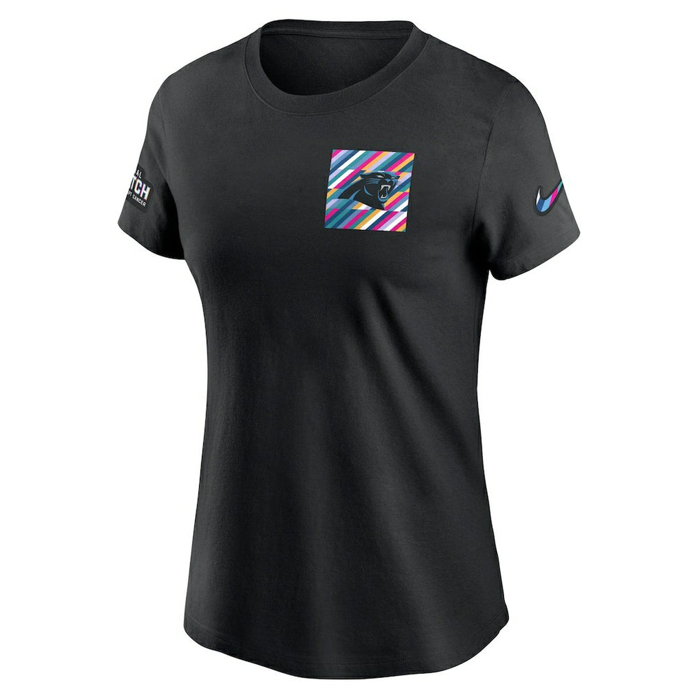 Carolina Panthers Women's Crucial Catch Sideline Tri-Blend T-Shirt Black