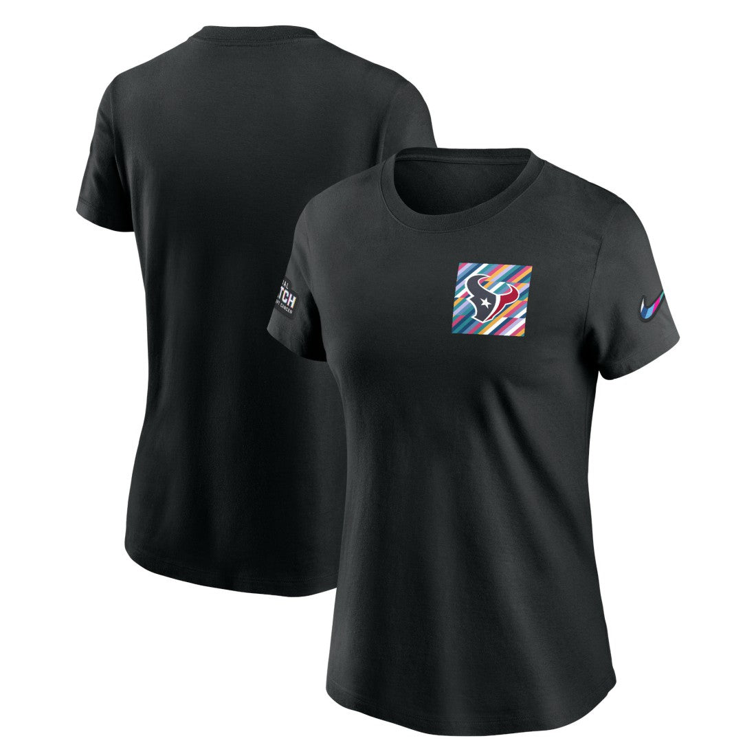Houston Texans Women's Crucial Catch Sideline Tri-Blend T-Shirt Black
