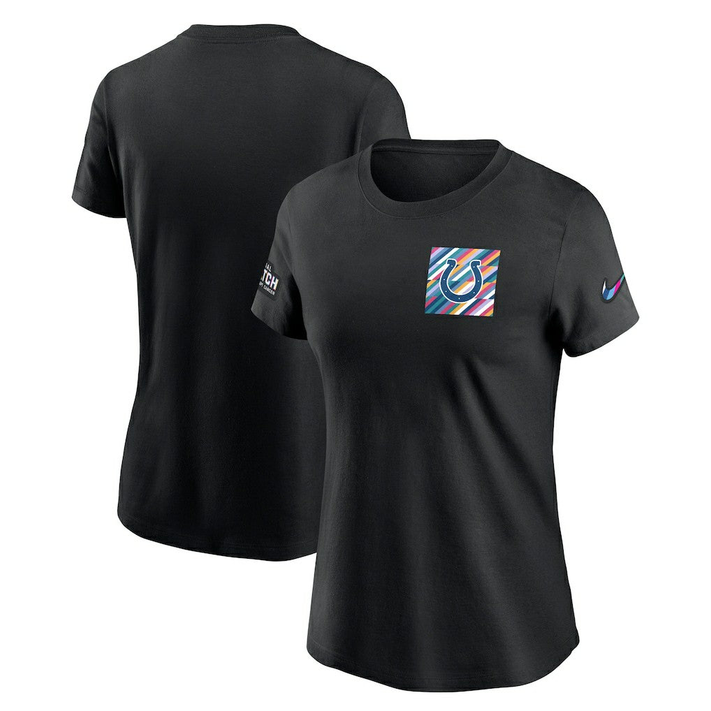 Indianapolis Colts Women's Crucial Catch Sideline Tri-Blend T-Shirt Black