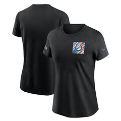 Indianapolis Colts Women's Crucial Catch Sideline Tri-Blend T-Shirt Black