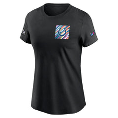 Indianapolis Colts Women's Crucial Catch Sideline Tri-Blend T-Shirt Black