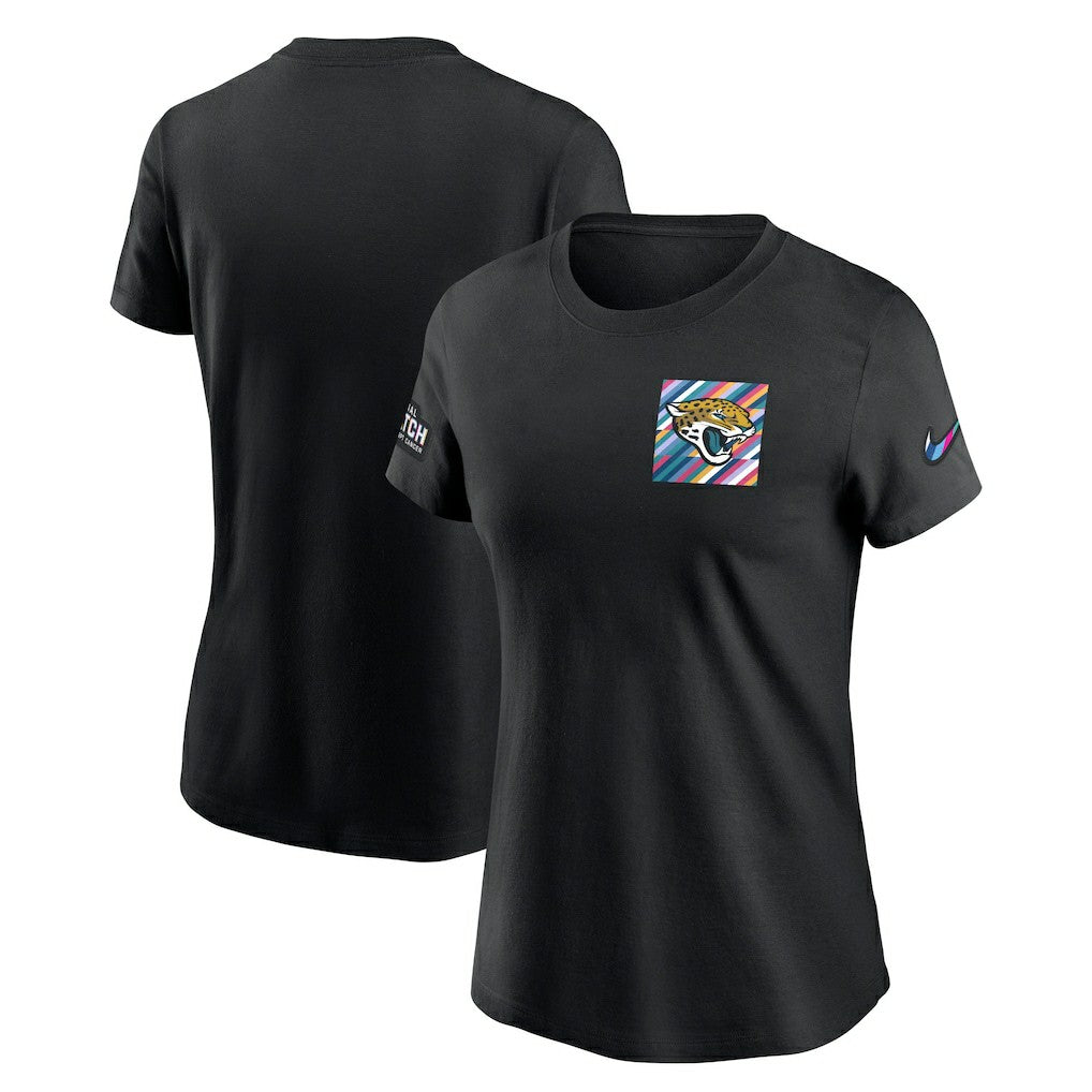 Jacksonville Jaguars Women's Crucial Catch Sideline Tri-Blend T-Shirt Black
