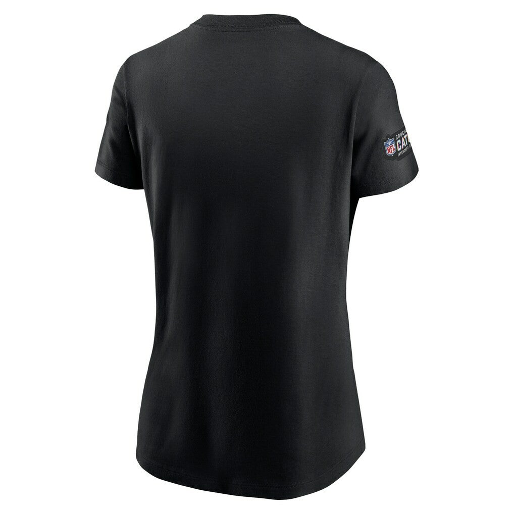 Jacksonville Jaguars Women's Crucial Catch Sideline Tri-Blend T-Shirt Black