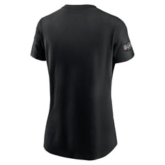 Jacksonville Jaguars Women's Crucial Catch Sideline Tri-Blend T-Shirt Black