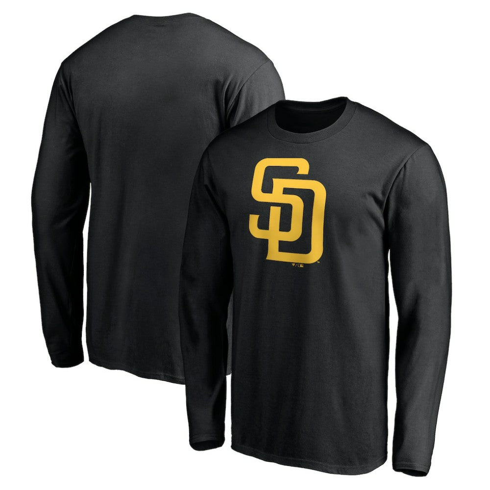 San Diego Padres Official Team Logo Long Sleeve T-Shirt - Black T-shirts