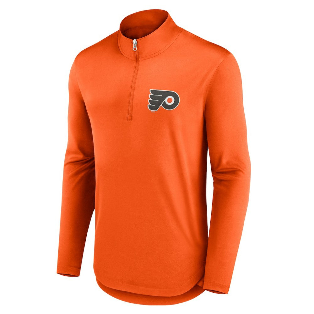 NHL Philadelphia Flyers Fanatics Mock Neck Quarter-Zip Top - Orange