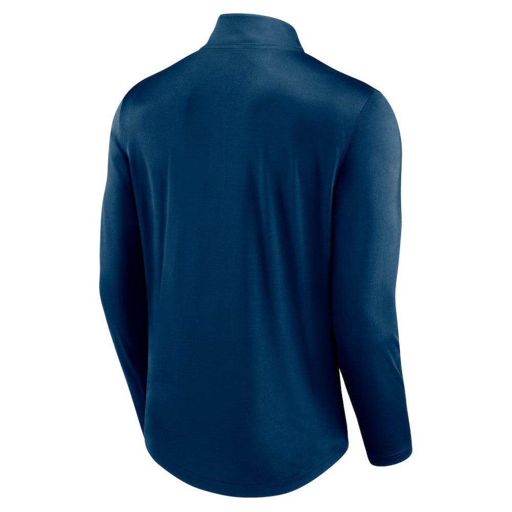 NHL Seattle Kraken Fanatics Mock Neck Quarter-Zip Top - Deep Sea Blue