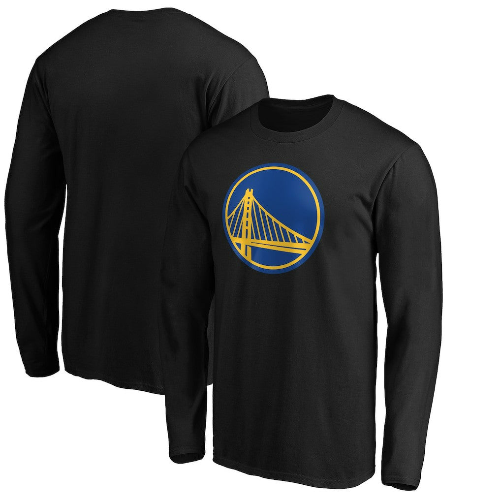 Golden State Warriors Primary Team Logo Long Sleeve T-Shirt Black