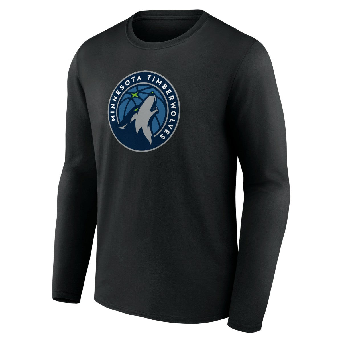 Minnesota Timberwolves Primary Team Logo Long Sleeve T-Shirt Black