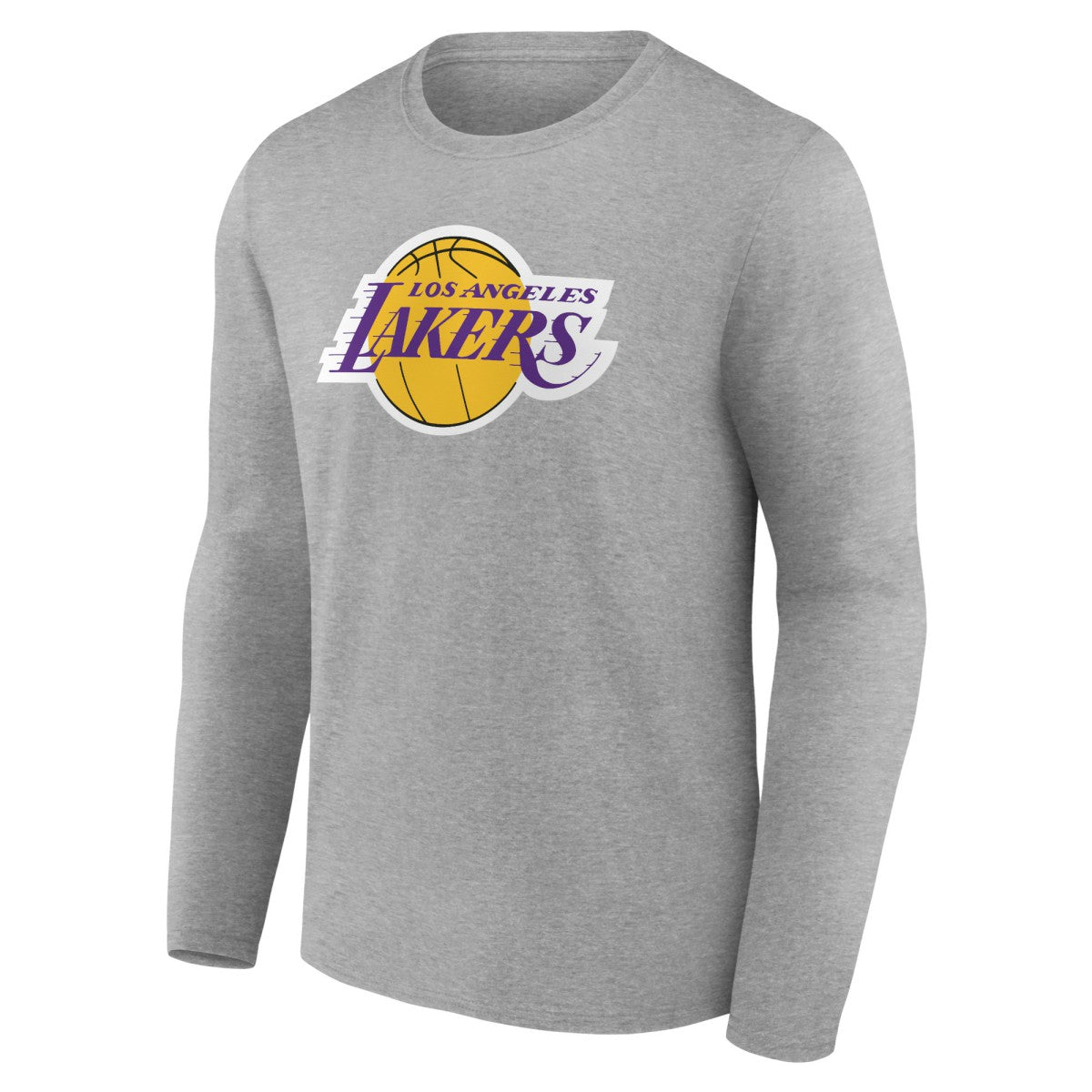 Los Angeles Lakers Primary Team Logo Long Sleeve T-Shirt Gray