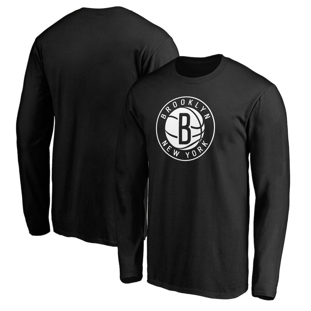 Brooklyn Nets Primary Team Logo Long Sleeve T-Shirt Black