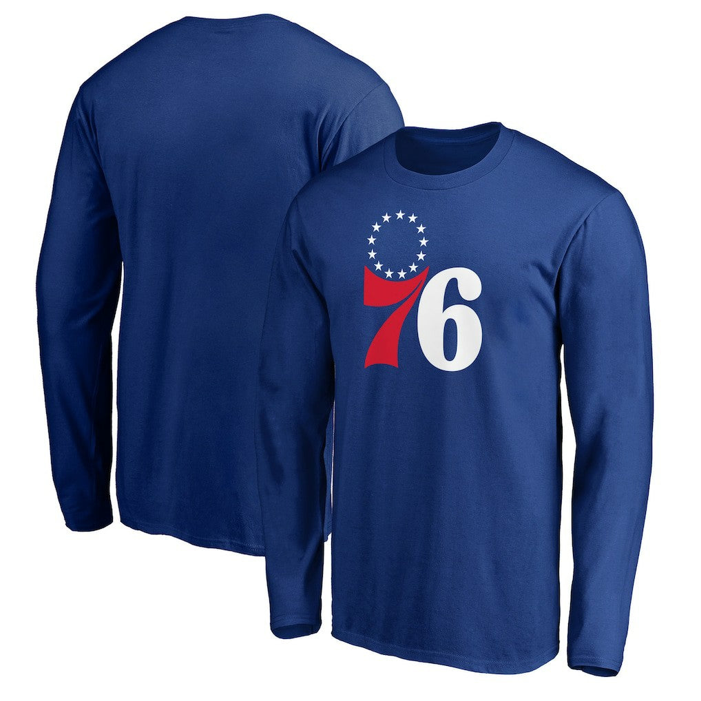 Philadelphia 76ers Primary Team Logo Long Sleeve T-Shirt Royal