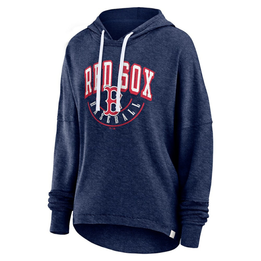 Boston Red Sox Fanatics Women's Luxe Pullover Hoodie - Heather Navy Hoodies