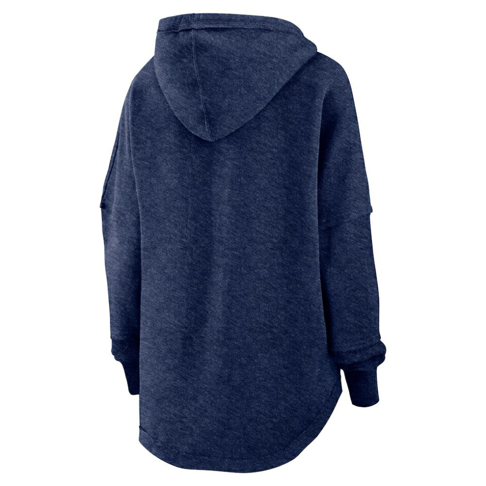 Boston Red Sox Fanatics Women's Luxe Pullover Hoodie - Heather Navy Hoodies