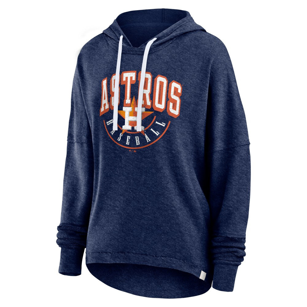 Houston Astros Fanatics Women's Luxe Pullover Hoodie - Heather Navy Hoodies