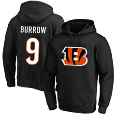 Joe Burrow Cincinnati Bengals Big & Tall Fleece Name & Number Pullover Hoodie Black