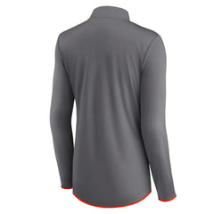 Cleveland Browns Women's Adult Corner Long Sleeve 1/4 Zip Top Gray