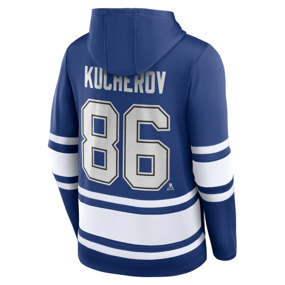 NHL Nikita Kucherov Tampa Bay Lightning Fanatics Name & Number Lace-Up Pullover Hoodie - Blue