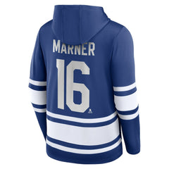 NHL Mitch Marner Toronto Maple Leafs Fanatics Name & Number Lace-Up Pullover Hoodie - Blue
