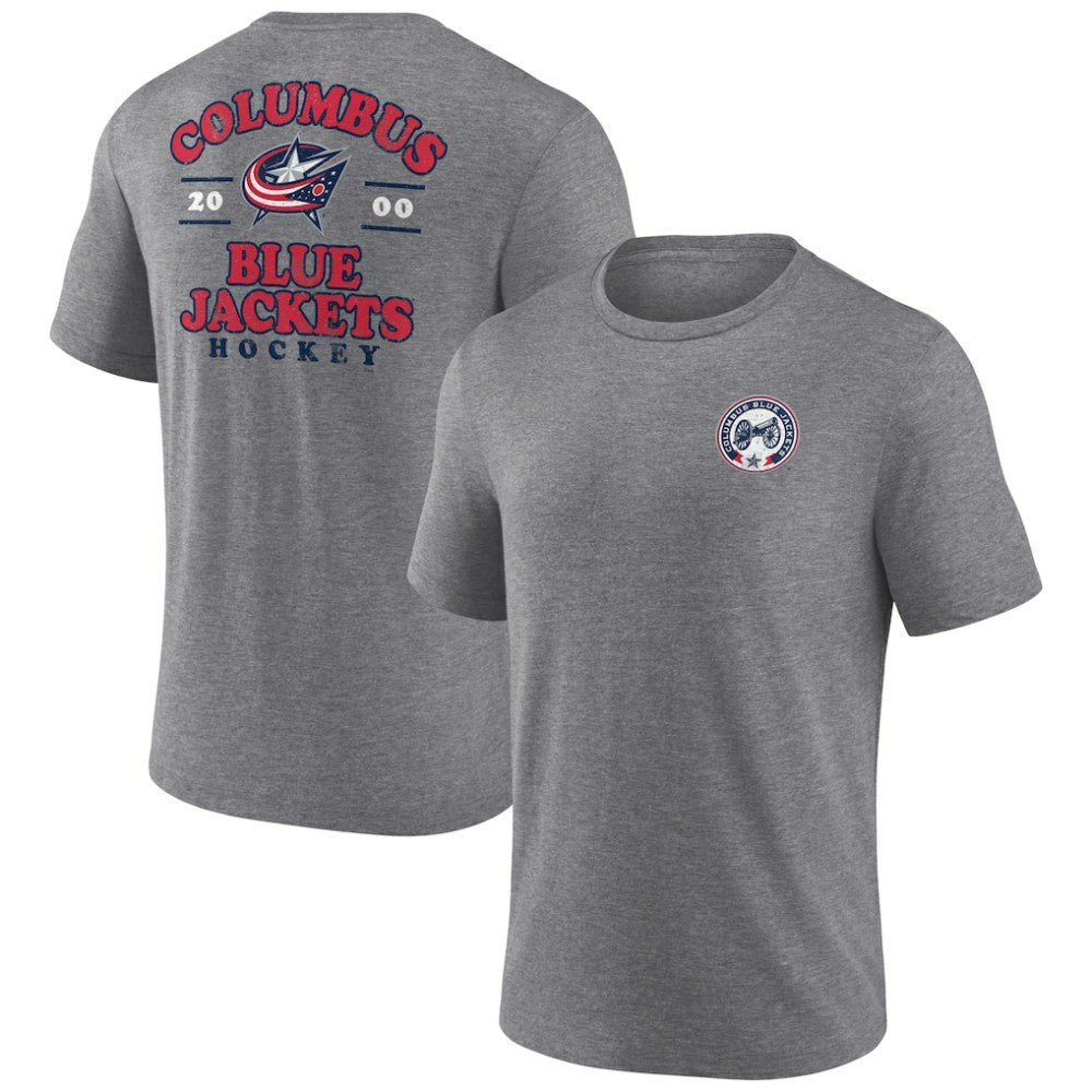 NHL Columbus Blue Jackets Fanatics Winger Tri-Blend T-Shirt - Heather Gray