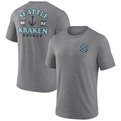NHL Seattle Kraken Fanatics Winger Tri-Blend T-Shirt - Heather Gray