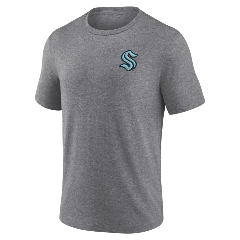 NHL Seattle Kraken Fanatics Winger Tri-Blend T-Shirt - Heather Gray