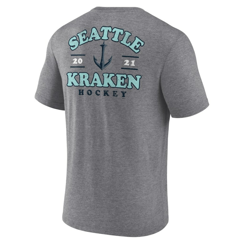 NHL Seattle Kraken Fanatics Winger Tri-Blend T-Shirt - Heather Gray