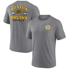 NHL Boston Bruins Fanatics Winger Tri-Blend T-Shirt - Heather Gray