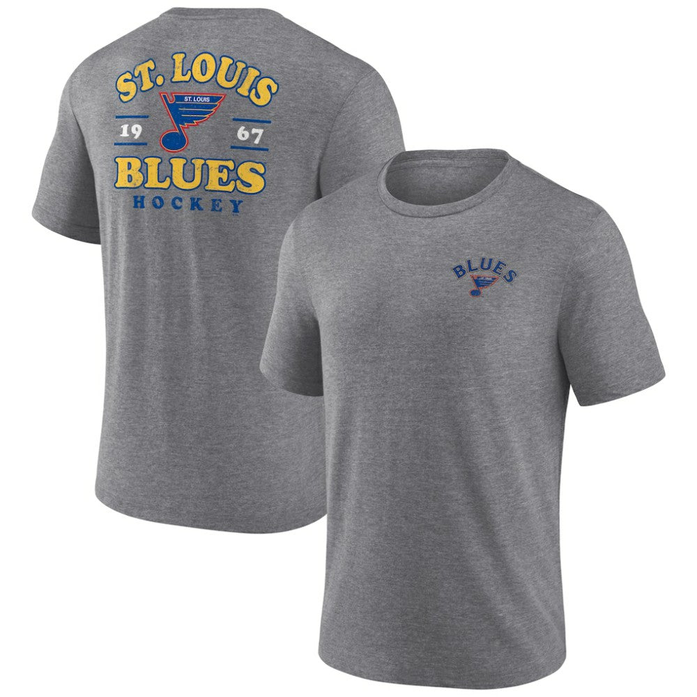 NHL St. Louis Blues Fanatics Winger Tri-Blend T-Shirt - Heather Gray