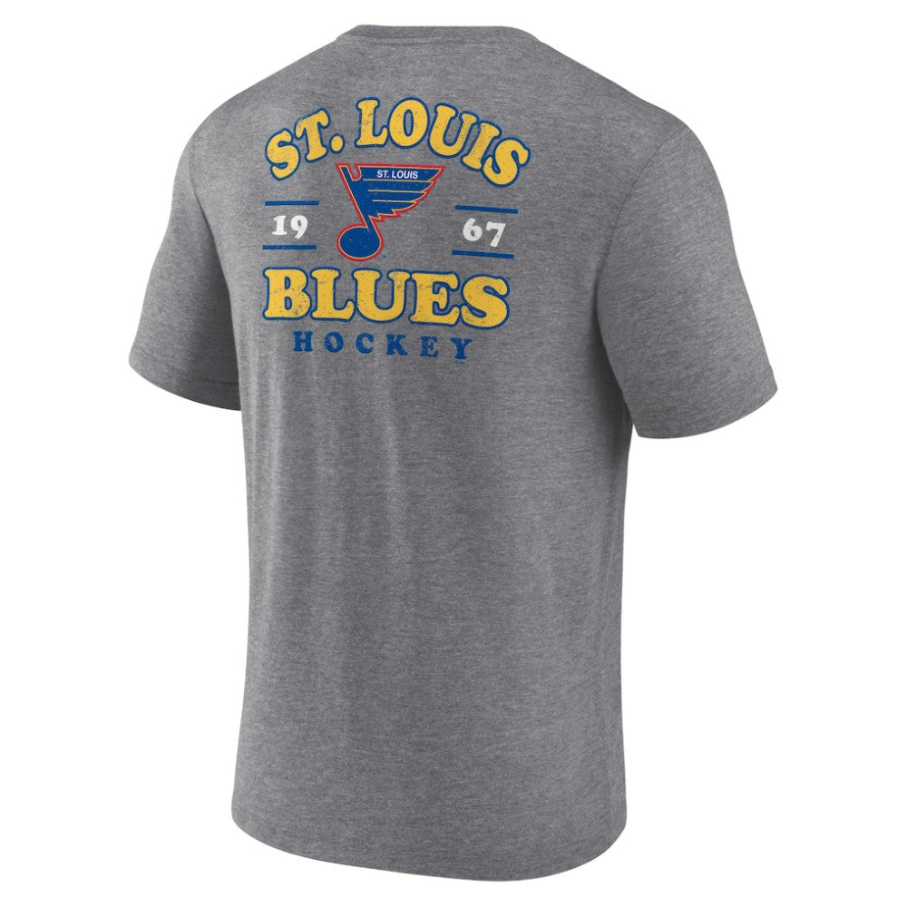 NHL St. Louis Blues Fanatics Winger Tri-Blend T-Shirt - Heather Gray