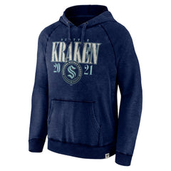 NHL Seattle Kraken Fanatics Shoulder-To-Shoulder Raglan Pullover Hoodie - Heather Deep Sea Blue