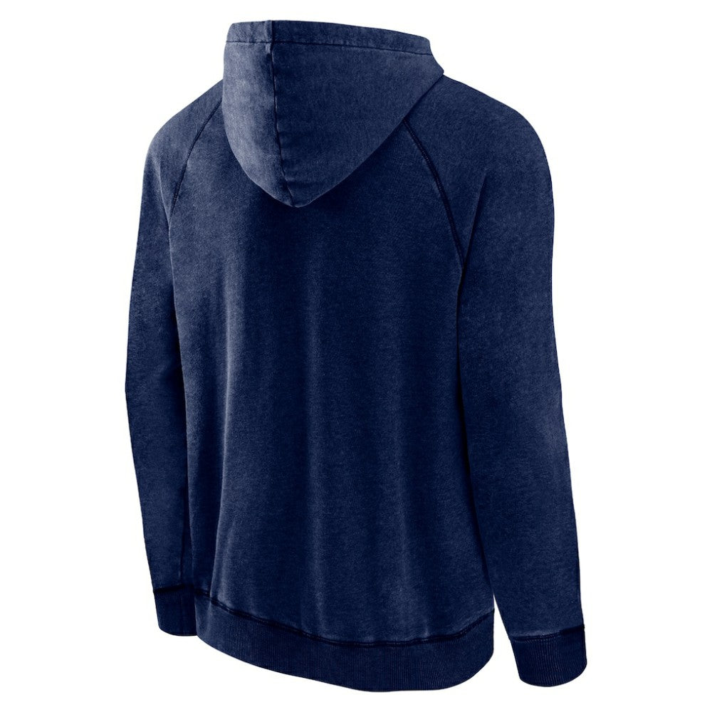 NHL Seattle Kraken Fanatics Shoulder-To-Shoulder Raglan Pullover Hoodie - Heather Deep Sea Blue