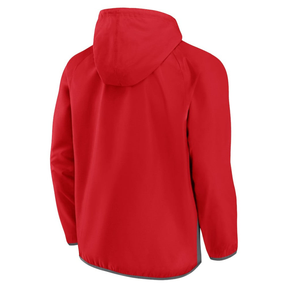 NHL Washington Capitals Fanatics Flagrant Foul Anorak Raglan Half-Zip Hoodie Jacket - Red