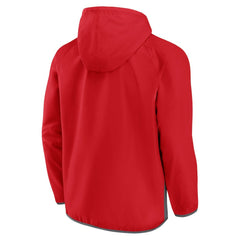 NHL Washington Capitals Fanatics Flagrant Foul Anorak Raglan Half-Zip Hoodie Jacket - Red