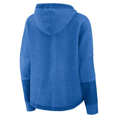 Los Angeles Chargers Women's Lightewight Modest Crop Lounge Helmet Arch Pullover Hoodie Powder Blue