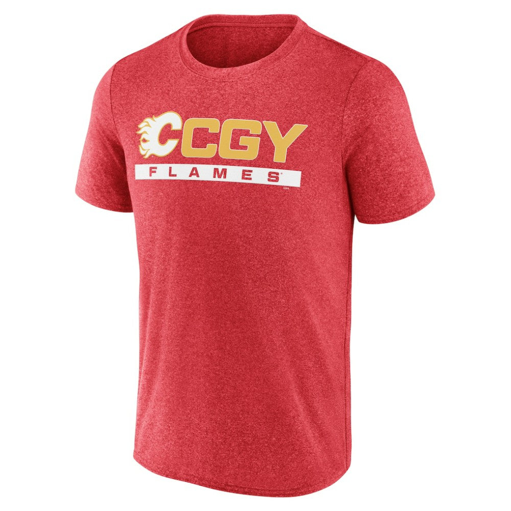 NHL Calgary Flames Fanatics Playmaker T-Shirt - Heather Red