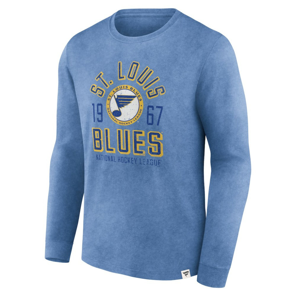 NHL St. Louis Blues Fanatics Keep The Zone Long Sleeve T-Shirt - Heather Blue