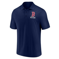 Boston Red Sox Fanatics Two-Pack Logo Lockup Polo Set - Navy/White