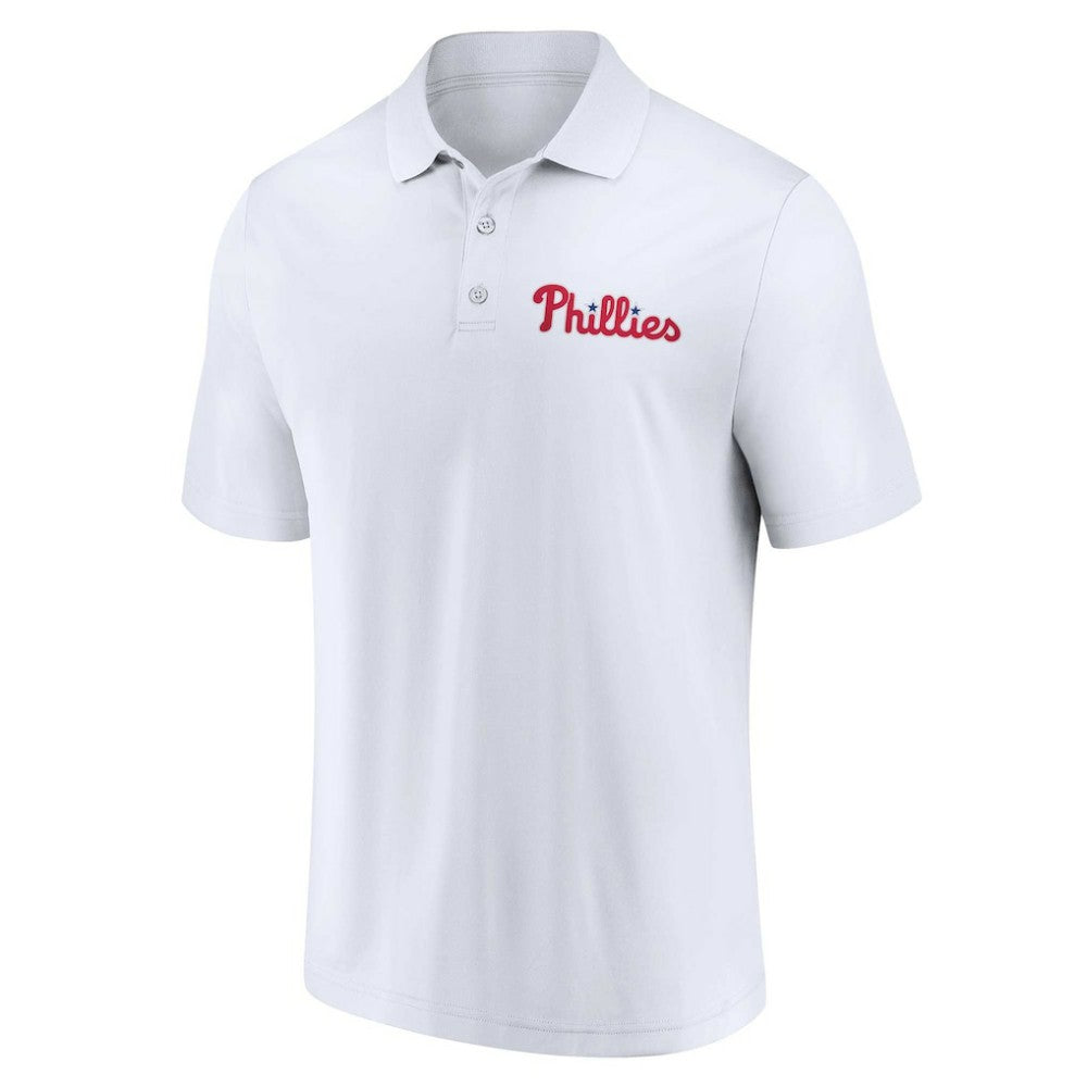 Philadelphia Phillies Fanatics Two-Pack Logo Lockup Polo Set - Red/White