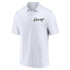 Chicago White Sox Fanatics Two-Pack Logo Lockup Polo Set - Black/White
