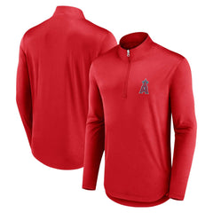 Los Angeles Angels Fanatics Quarterback Quarter-Zip Top - Red Tops