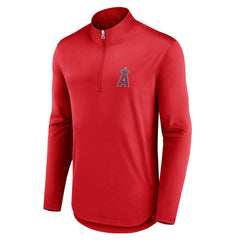 Los Angeles Angels Fanatics Quarterback Quarter-Zip Top - Red Tops