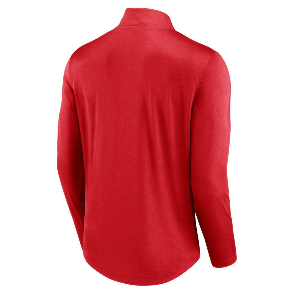 Los Angeles Angels Fanatics Quarterback Quarter-Zip Top - Red Tops