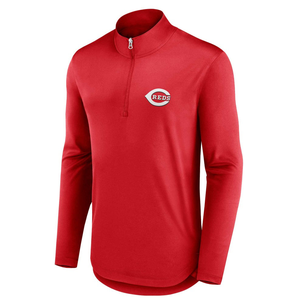 Cincinnati Reds Fanatics Quarterback Quarter-Zip Top - Red Tops