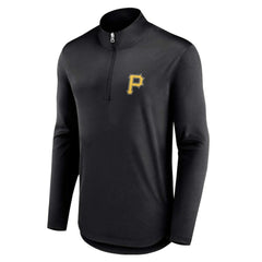 Pittsburgh Pirates Fanatics Quarterback Quarter-Zip Top - Black Tops